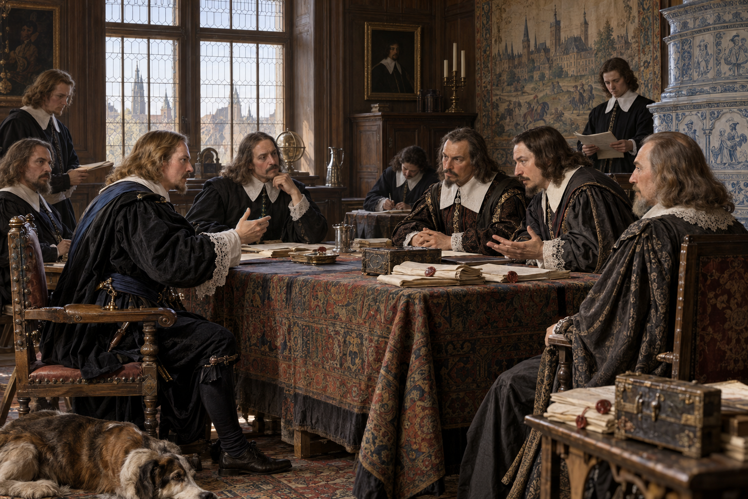 I Osnabrück förhandlades den del av Westfaliska freden som berörde Sverige och kejsaren. Rekonstruktionen visar diplomatins arbete bakom fredsuppgörelsen 1648, som gav Sverige territorier och inflytande i det tysk-romerska riket.